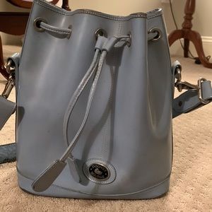 Vintage Dooney and Bourne Bucket Bag, sky blue still has lots of life